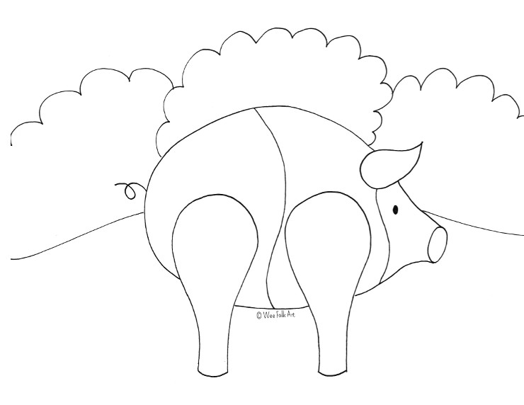barnyard pigs coloring pages - photo #34