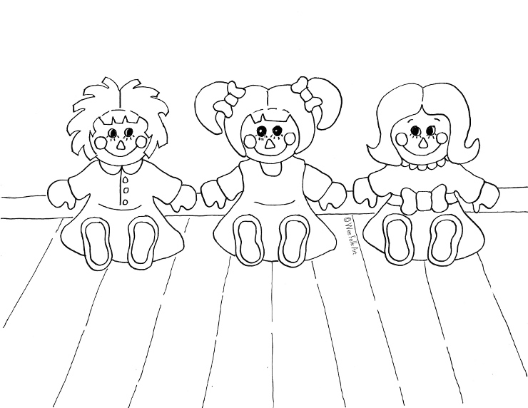 rag dolls printable coloring pages - photo #18