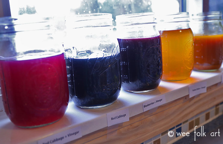 natural Easter egg dyes cooling