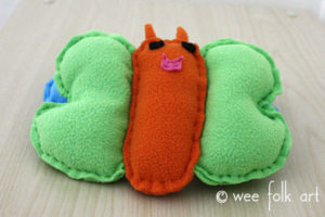 toy butterfly sewing pattern orange