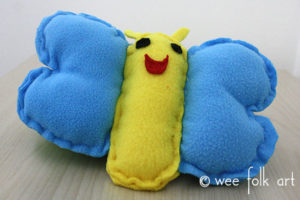 toy butterfly sewing pattern yellow