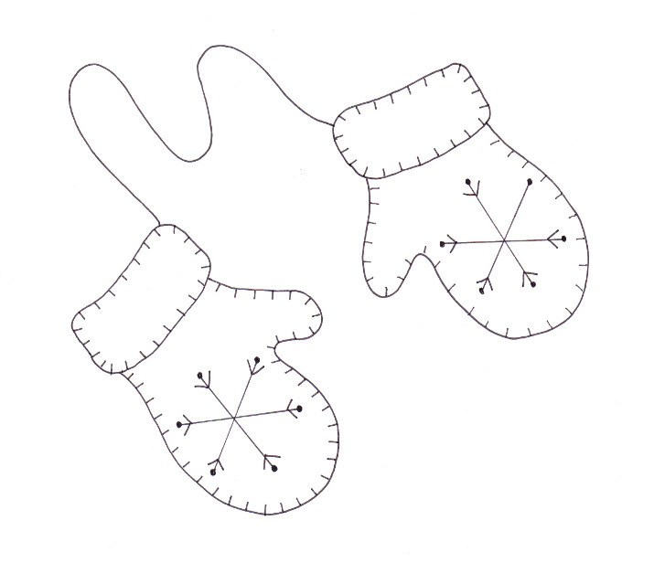 free winter mittens coloring pages - photo #14