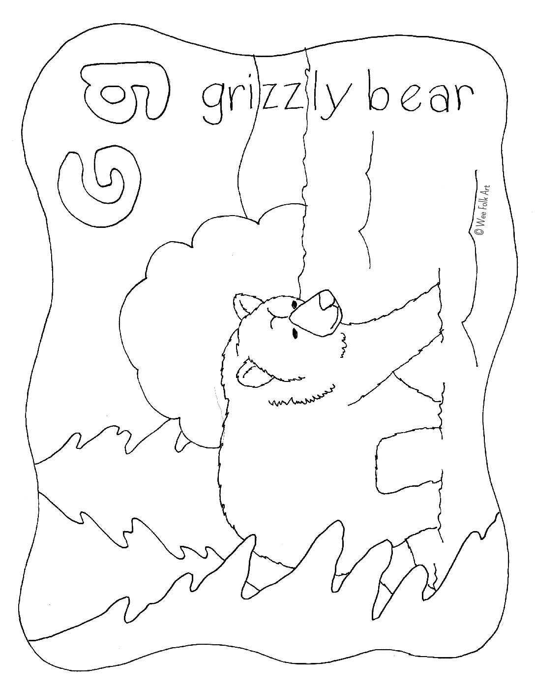 coloring-g-grizzlybear - Homeschool Companion