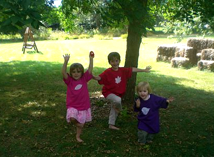 Freezer Paper Stencil Leaf Shirts