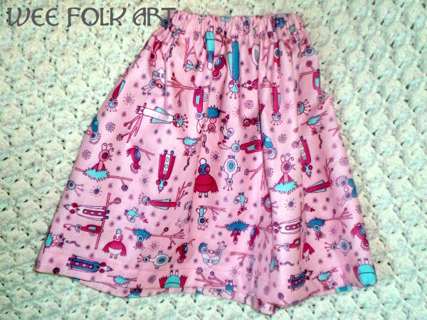 Easy Elastic Gathered Skirt Sewing Pattern