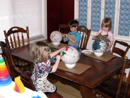 Paper Mache Dinosaur Eggs project
