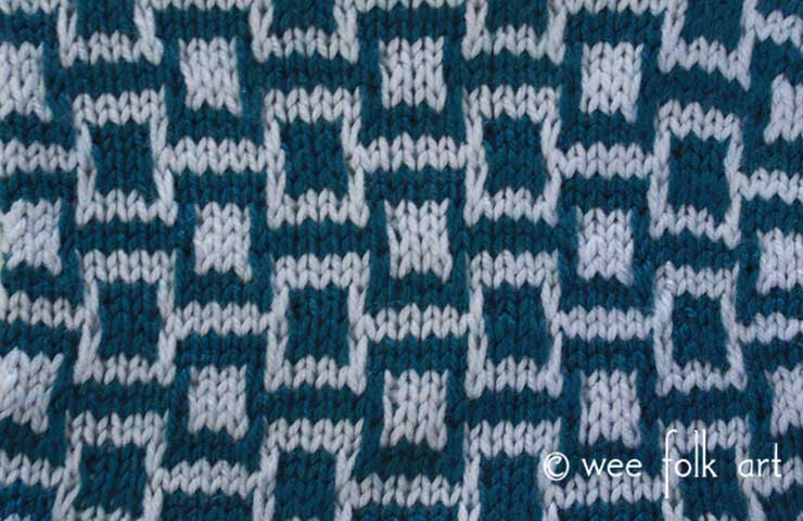 horizontal chain knit patterns