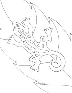 leapin' lizard coloring page  wee folk art