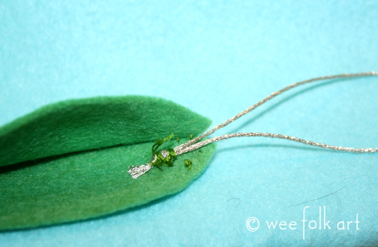 felt pickle ornament - attach loop545wm