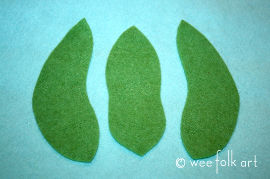 felt pickle ornament - cut out pieces545wm