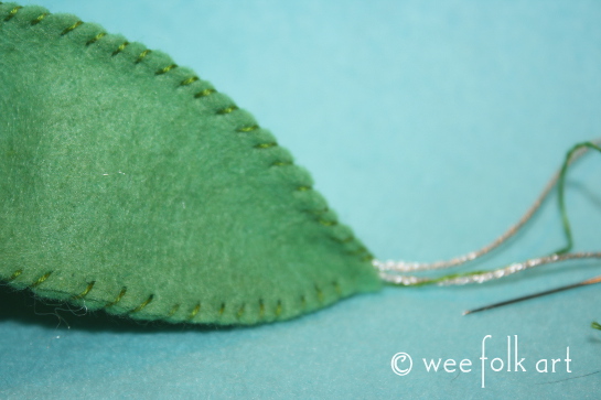 felt pickle ornament - loop finished 545wm