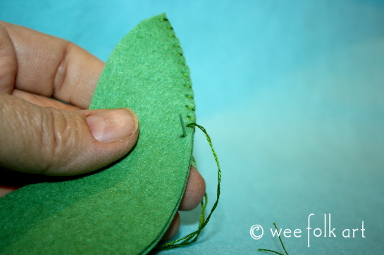 felt pickle ornament - sew sides545wm