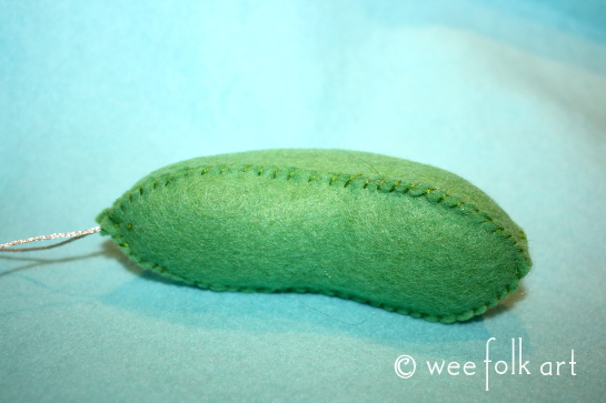 felt pickle ornament - sewn pickle 545wm