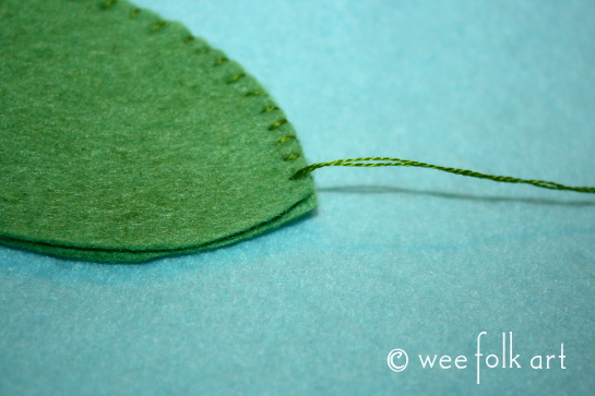 felt pickle ornament - stop at dot 545wm