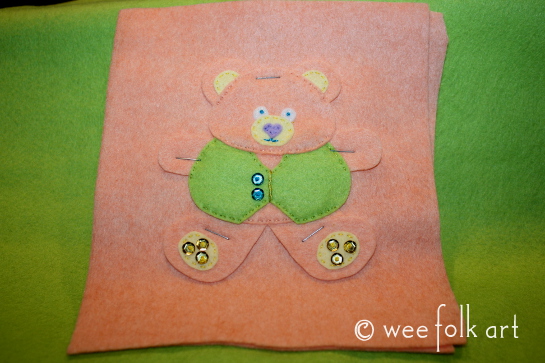 tedd bear ornament - baste pastel 545wm