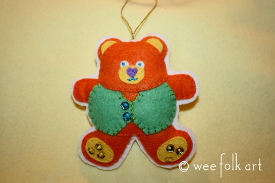 tedd bear ornament - cut out 2 545wm