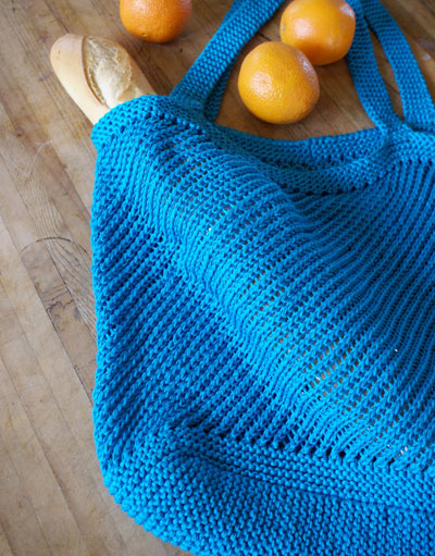 knitted market bag patterns for beginners