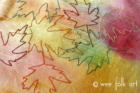 Fall Leaves Embroidery Project
