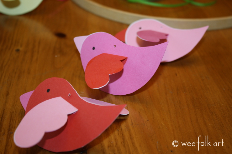 paper bird mobile tutorial
