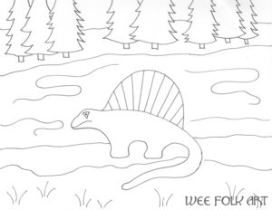 dimetrodon coloring page