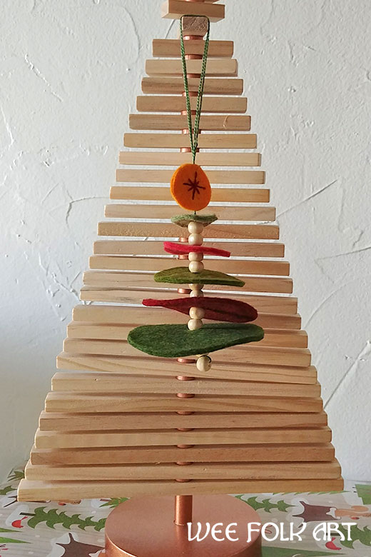 stacked circles Wool Felt Christmas Tree Ornament pattern