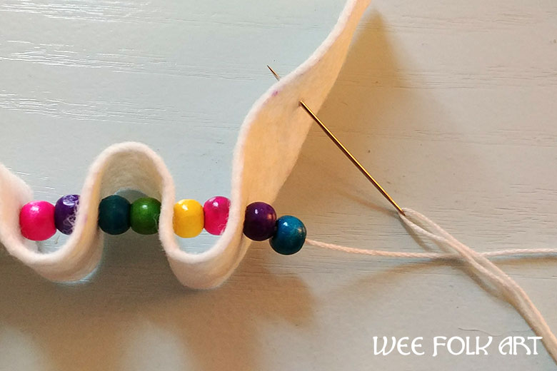 how to make a felt ribbon candy ornament