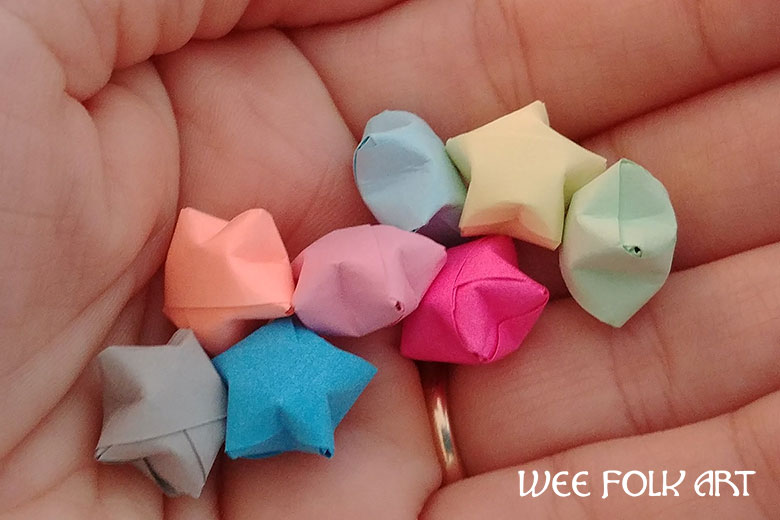 Origami Paper Star Tutorial Lucky Stars Wee Folk Art