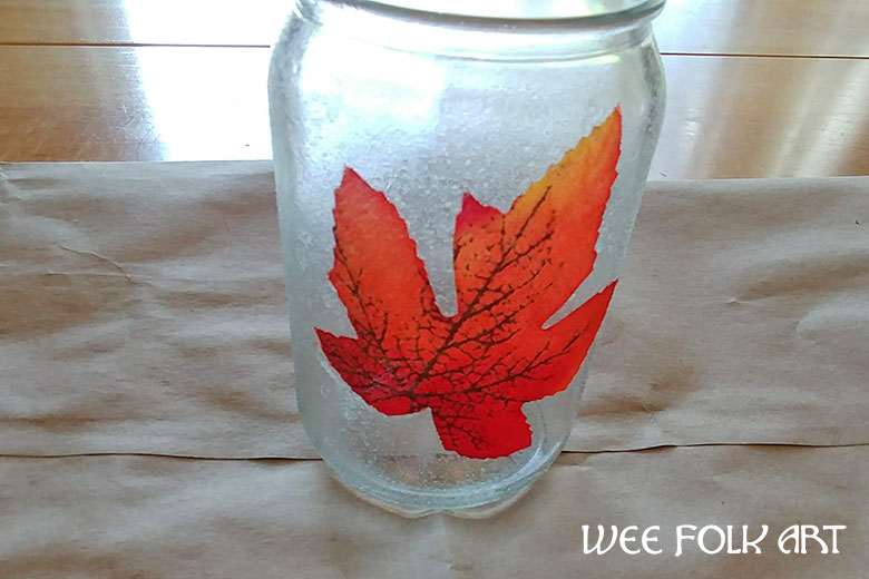 Mason Jar Leaf Candle Holder Tutorial