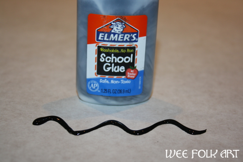 Pumpkin Glue Resist Painting Tutorial