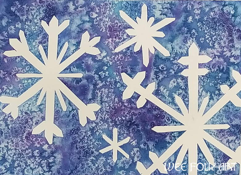 watercolor snowflake craft