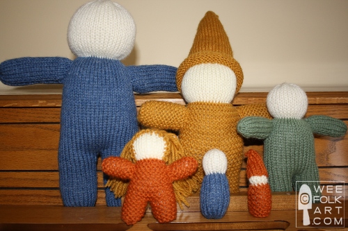 first knitter knitting doll