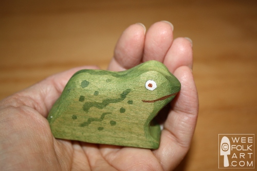 wooden frog toy