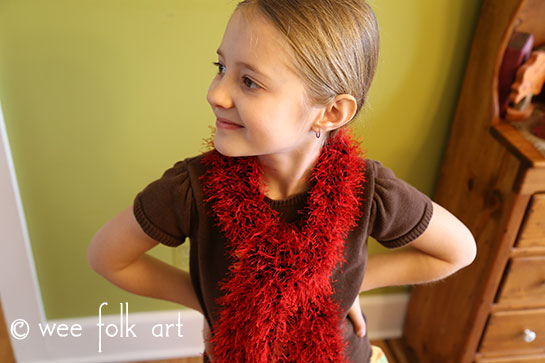 Fuzzy Boa Scarf - Wee Folk Art