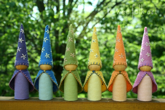 gnome peg dolls