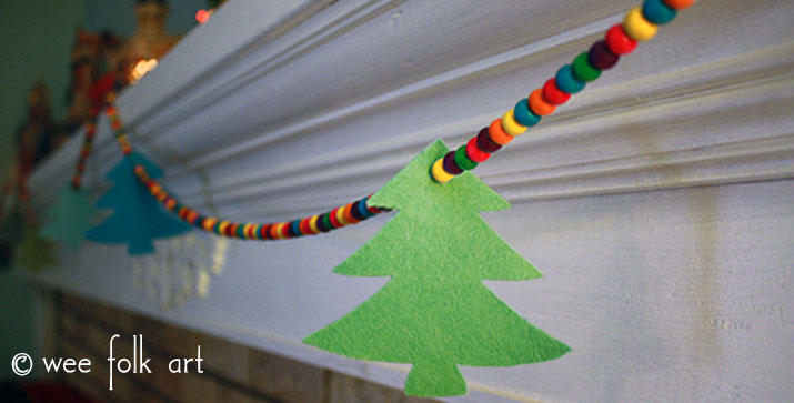 how to make christmas tree garland