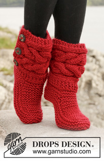 Drops Design Free Knit Slipper Patterns Wee Folk Art