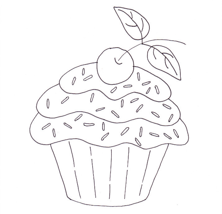 51 Plain Cupcake Coloring Pages Download Free Images