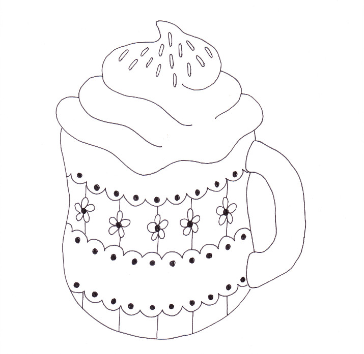 Download Cup of Cocoa Coloring Page - Wee Folk Art